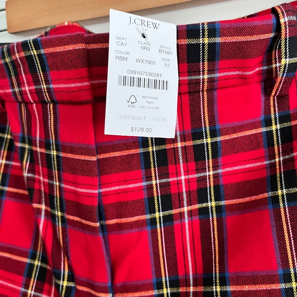 J. Crew Factory plaid Kallie Pant, Size 12 - Picture 5 of 5